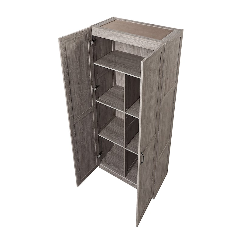 Manhattan Comfort Cornelia Modern Storage Closet 1.0 with 14 Adjustable Shelves - N/A