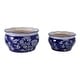 preview thumbnail 28 of 30, Traditional Ceramic Chinoiserie Planters - Set of 2