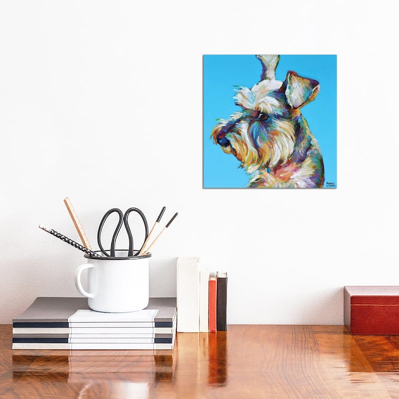 iCanvas "Dylan the Schnauzer" by Robert Phelps Canvas Print - 12x12x0.75
