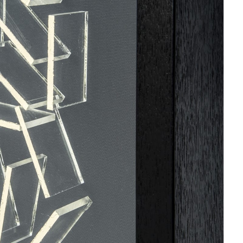 'Cloud Chamber I' - 12"Wx47"H Mixed Media Shadowbox, Framed under Glass