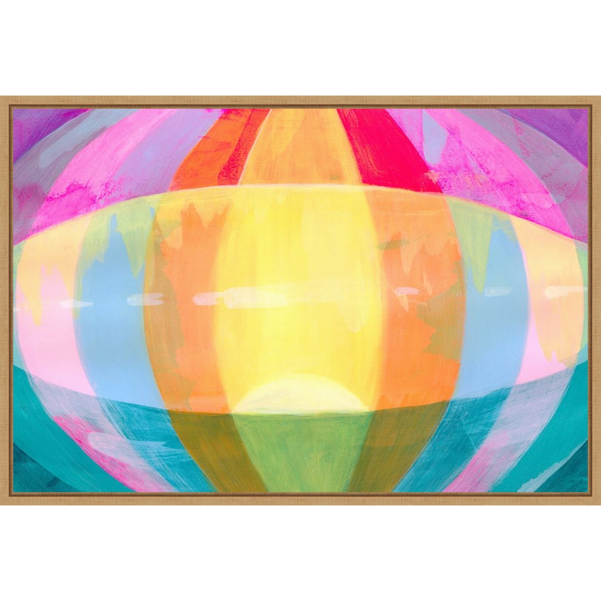 Amanti Art Neon Flare III by Grace Popp Framed Canvas Wall Art Print - Sylvie Maple