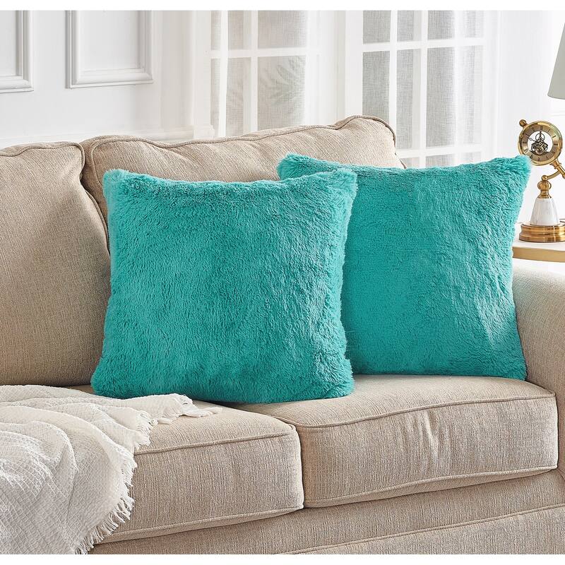 Serenta Heavy Fauxfur Pillow Shell 2 PC Set, 20''x20''
