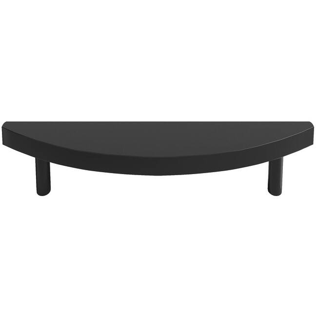 Hapny Home HM550 Half Moon 4" Center to Center Modern Designer Solid - Matte Black