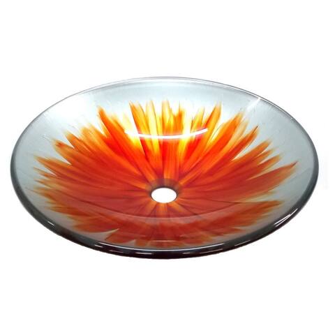 Eden Bath Orange Blossom Glass Vessel Sink