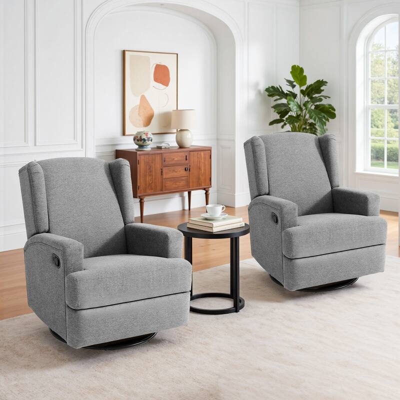 31'' W Manual Glider Swivel Glider Rocker Recliner Nursery Set of 2