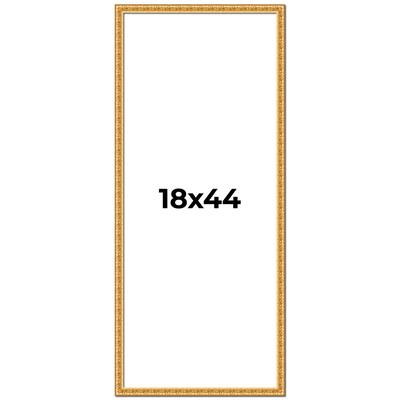 18x44 Frame Gold Real Wood Picture Frame Width 1 inches | Interior