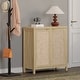 preview thumbnail 9 of 7, SICOTAS Rattan Sideboard Buffet Set of 2 with 2 Doors