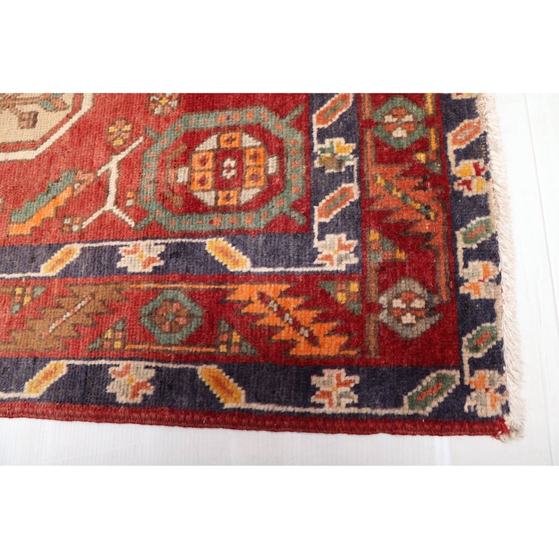 ECARPETGALLERY Hand-knotted Konya Anatolian Red Wool Rug - 3'9 x 14'4