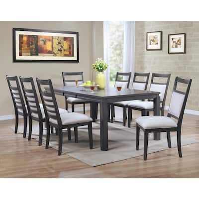 Extendable Dining Set Seats 8 - 9 Piece Rectangular Table & Chairs