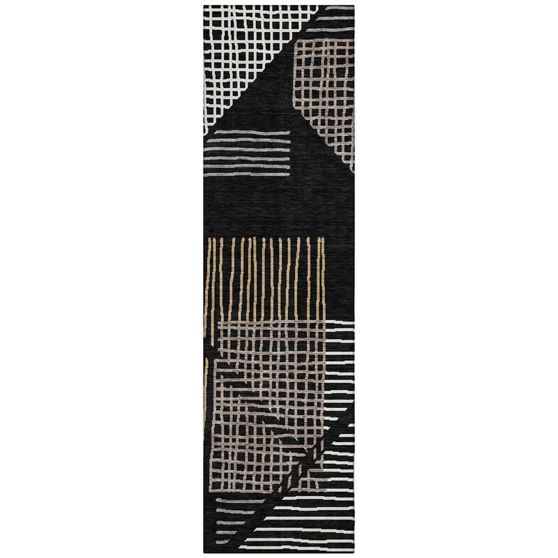 Machine Washable Indoor/ Outdoor Casual Contemporary Chantille Rug