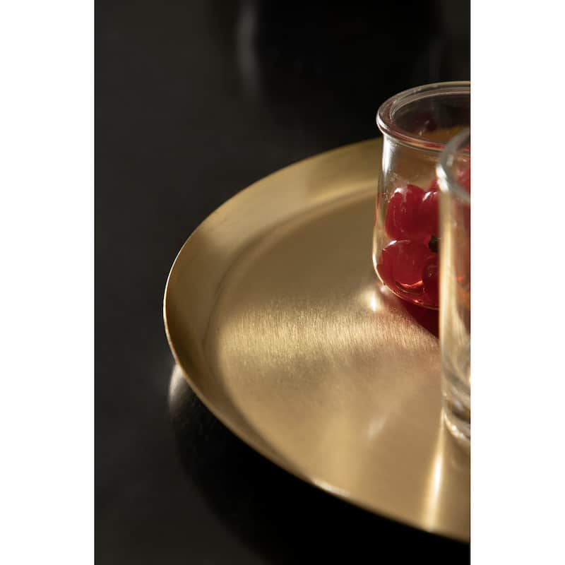 Kate and Laurel Laranya Tiered Round Decorative Tray - 12x12x15