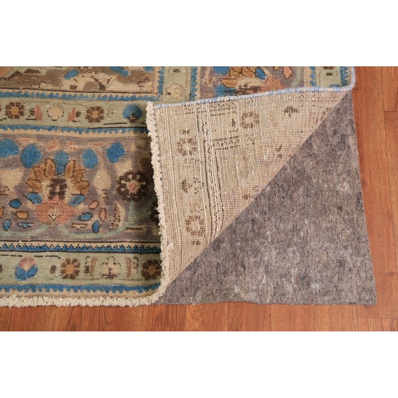 Floral Tabriz Persian Rug Traditional Hand-Knotted Wool Carpet - 9'7"x 12'4"