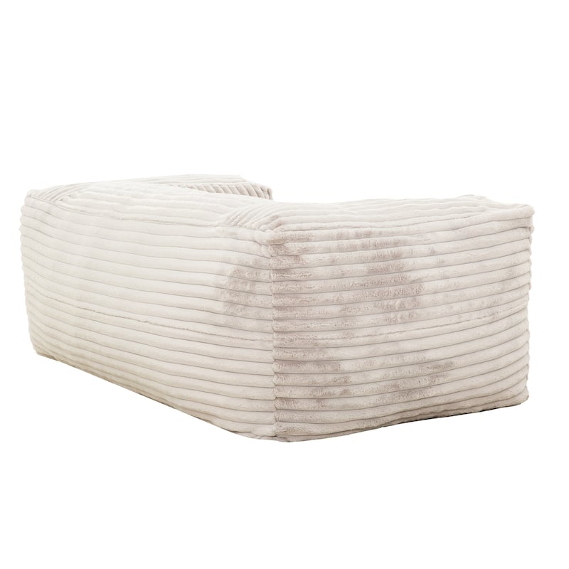 Sealy® Redd Taupe Corduroy Foam Bean Bag Sofa