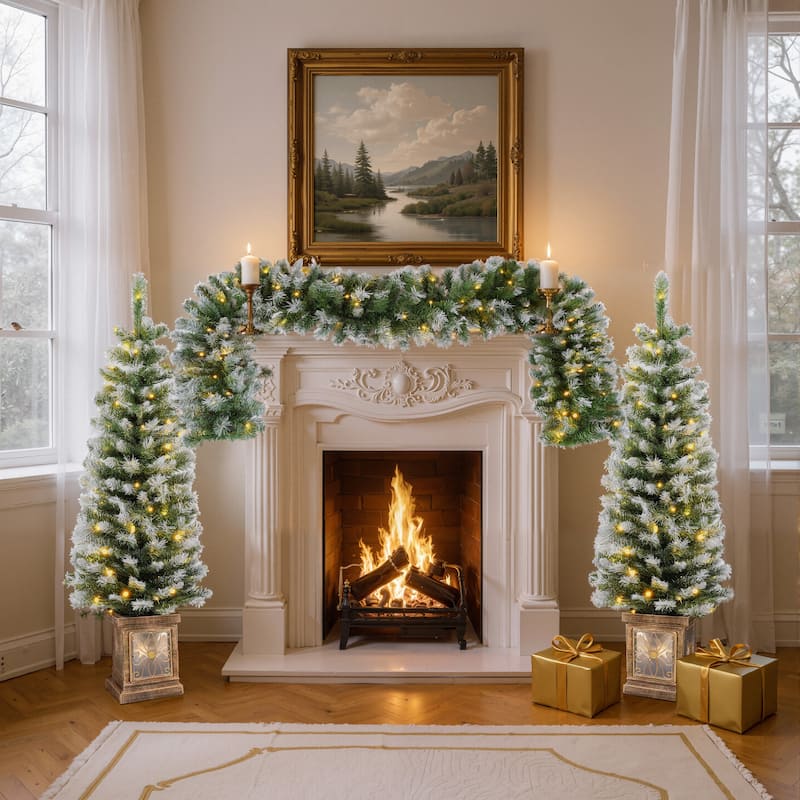 Christopher Knight Home - Welcome Modern Pre-Lit Artificial Christmas 3-Piece Set