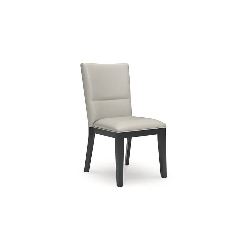 Signature Design by Ashley Glinari White/Black Dining Upholstered Side Chair (Set of 2) - 19.75" W x 24.5" D x 36.88" H