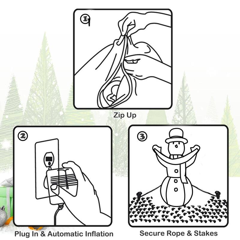 Gymax 6ft Christmas Inflatable Snowman Holiday Decoration w/ Internal - See Details