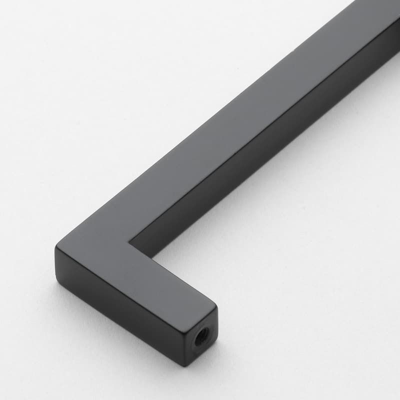 GlideRite 5-inch Matte Black Solid Square Bar Pull Handle (Pack of 10)