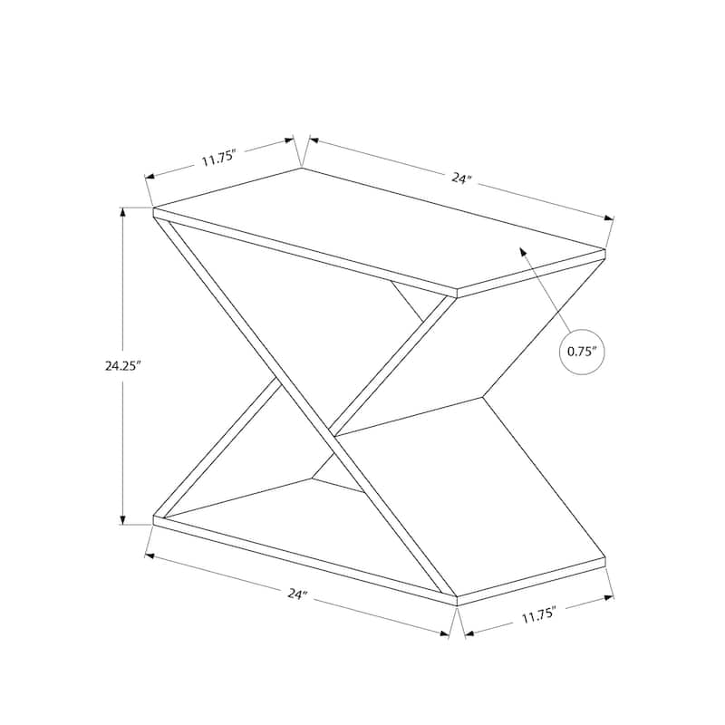 Accent Table, Side, End, Nightstand, Narrow, Small, Bedroom, Living Room, Lamp, Brown Veneer, Contemporary - taupe