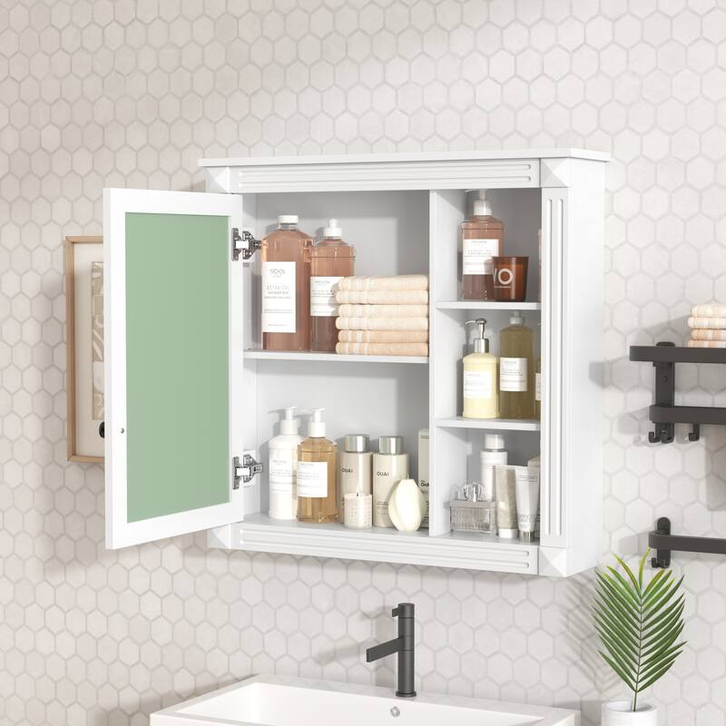 Bathroom Medicine Cabinet With Mirror - White