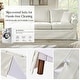 preview thumbnail 6 of 15, Ignacia 88"W Farmhouse Linen Down Blend Fill Sofa with Removable Slipcover and Solid Wood Legs by HULALA HOME