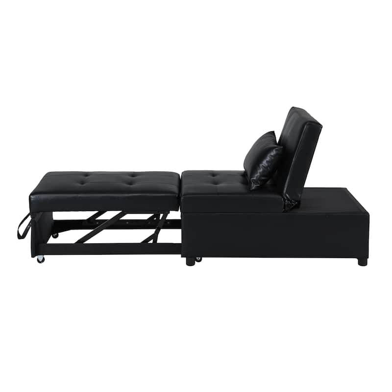 Multi-Functional Folding Ottoman Sofa Bed with Converts to Lounge Chair and Single Bed (264lb Capacity)