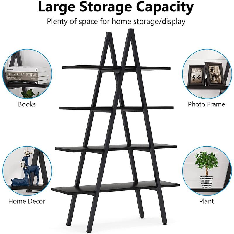 4 Tier A-frame Ladder Bookshelf Display Rack