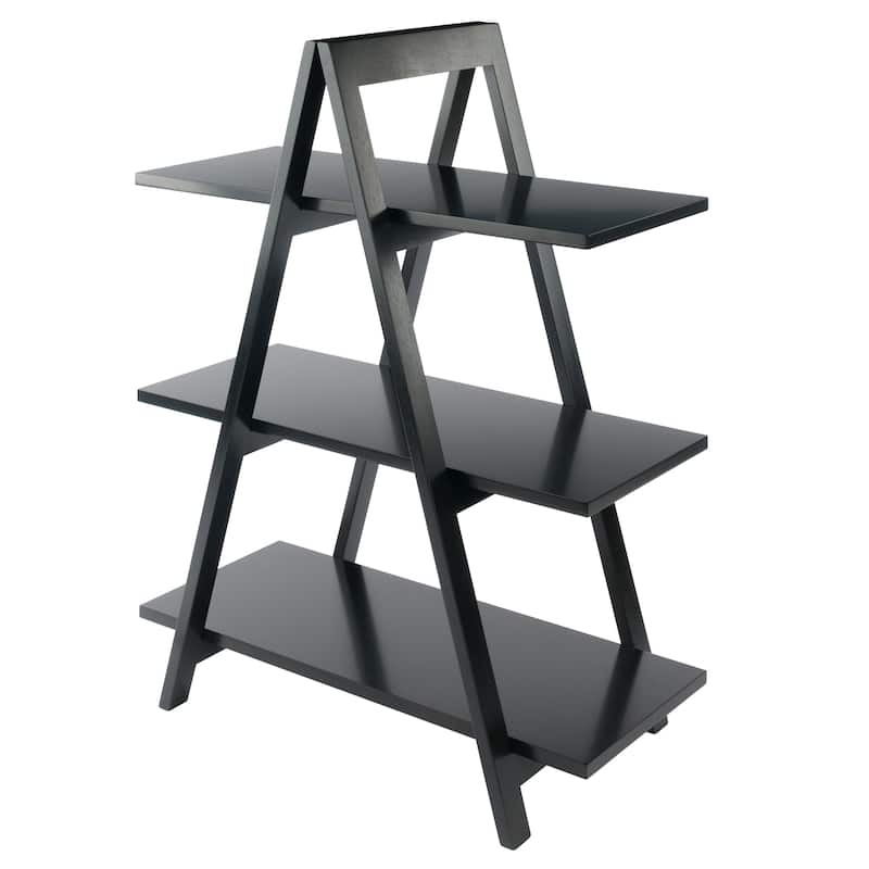 Aaron 3-Tier A-Frame Shelf, Black - 30.12 x 15.28 x 38.39 inches