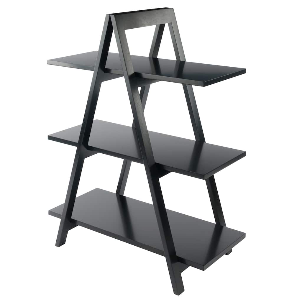 Aaron 3-Tier A-Frame Shelf, Black - 30.12 x 15.28 x 38.39 inches