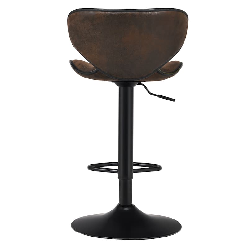 Costway Set of 2 Adjustable Bar Stools Swivel Bar Chairs Pub Kitchen