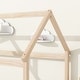 preview thumbnail 20 of 48, Twin Size Solid Wood House Bed with Guardrails for Toddlers
