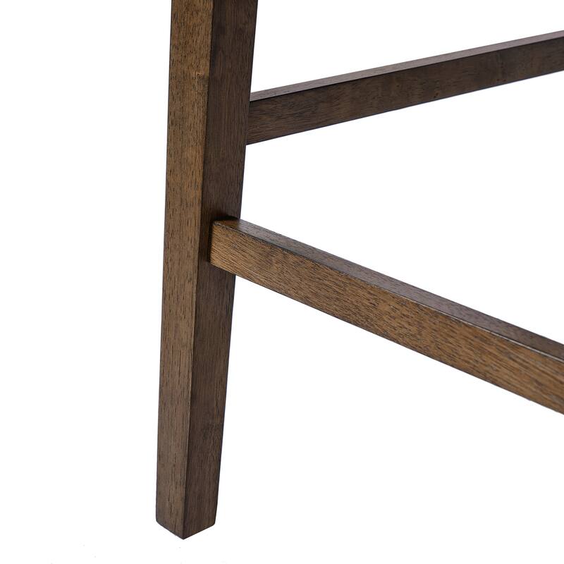 Christopher Knight Home - French Country Wood & Rattan Counter Stools with Upholstered Seat - Set of 2