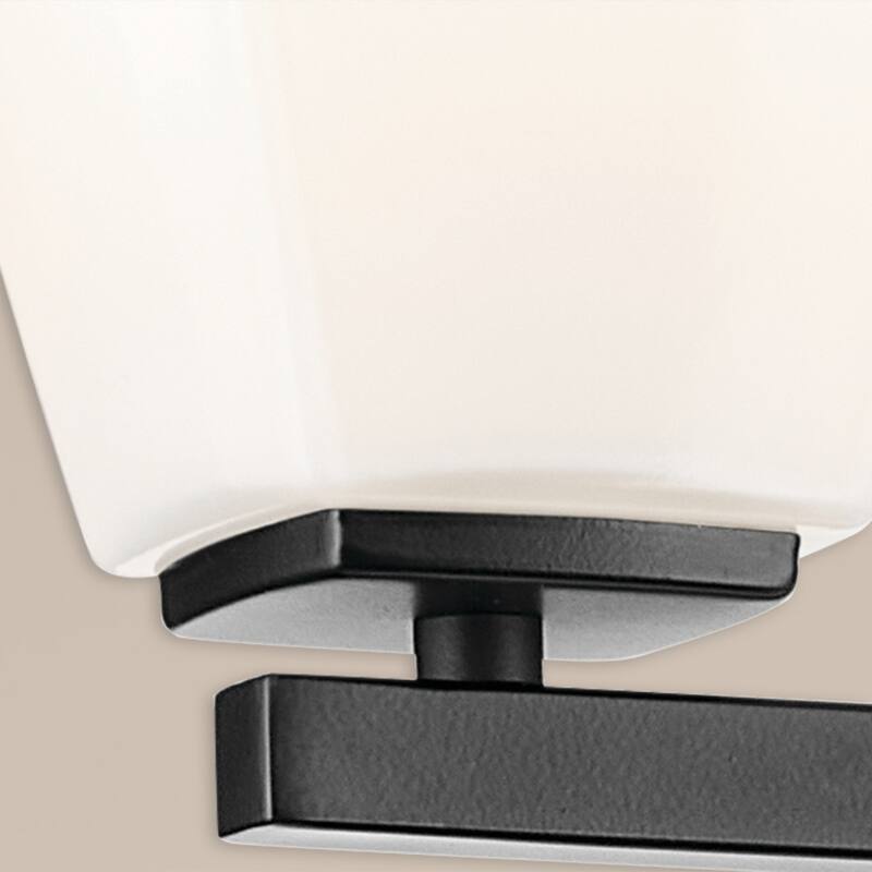 Kichler Lighting Marant 33.25" 4-Light Vanity Light with Opal Glass in Black