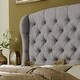 preview thumbnail 6 of 13, Isabella Diamond Tufted Wingback Upholstered Platform Bed