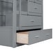 preview thumbnail 13 of 40, Twin Over Twin Bunk Bed with Trundle Bed, Staircase and 4 Storage Drawers, Solid Wood Bunk Beds with Stairs and Guardrail