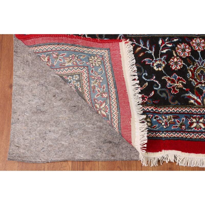 Traditional Red Kashan Turkish Area Rug Bedroom Machine-Made Carpet - 9'8" x 13'4"