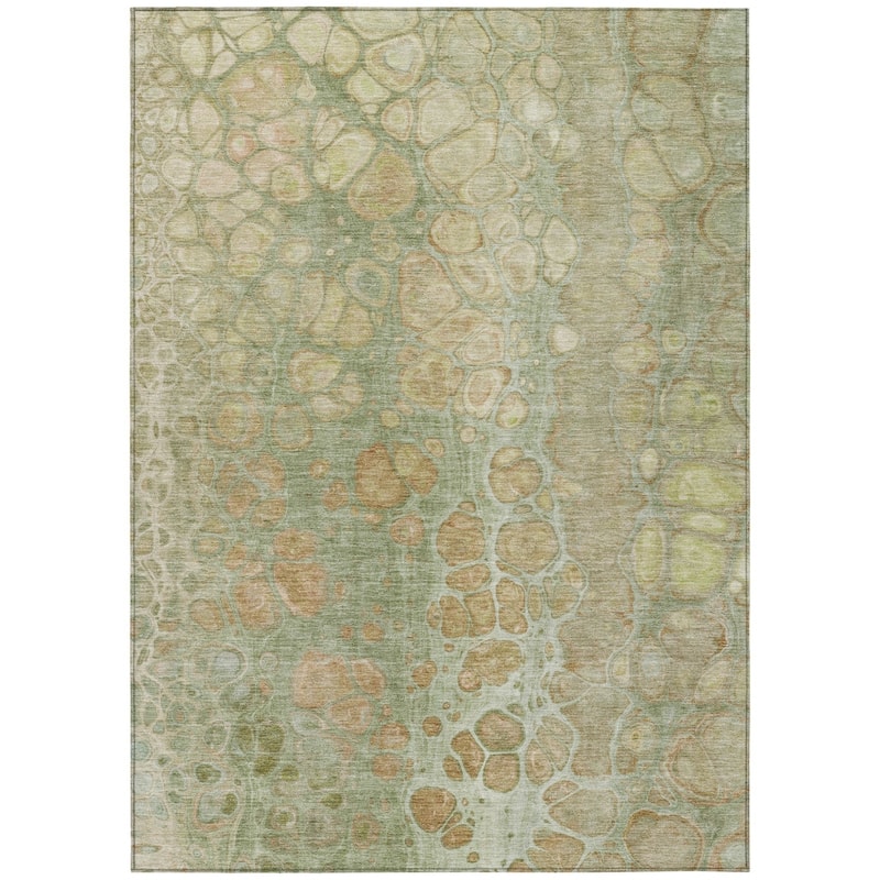 HomeRoots Abstract Transitional Rectangle Outdoor Rug