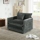 preview thumbnail 97 of 162, Cloud Chenille Upholstered Modular Sectional Sofa with DIY Combination Design Gray Accent Chair