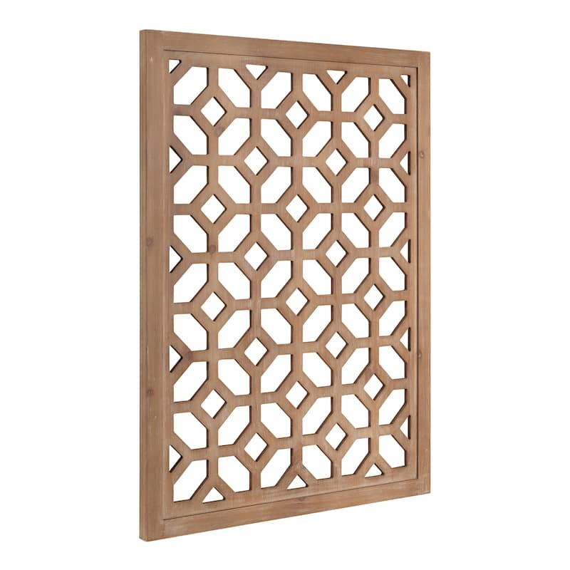 Kate and Laurel Latonia Wall Art Plaque - Natural
