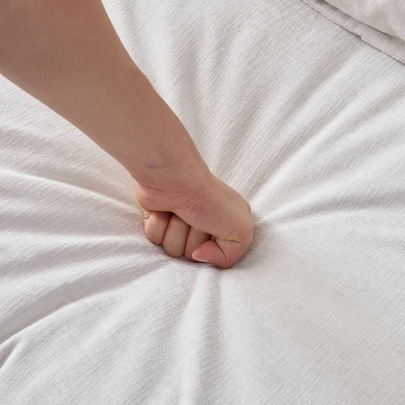 105" Modular Sectional Sofa with Ottoman, Upholstered Chenille Fabric 3-Seater