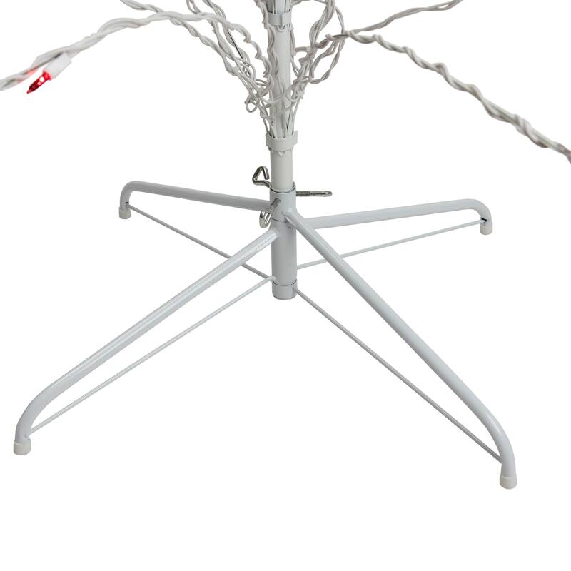 Cascade Twig Tree Outdoor Christmas Decoration - 6' - White - Multi Lights
