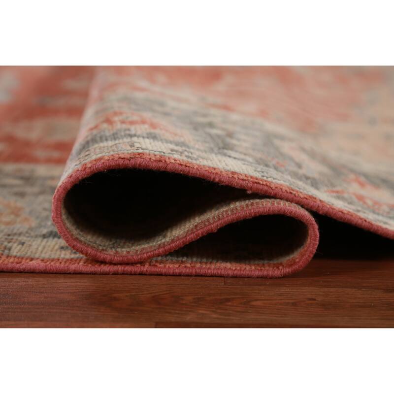 Hand Knotted Oriental 100% Wool Carpet Transitional All-Over Oranges & Rust Oushak Area Rug - 10' 2'' X 8' 3''