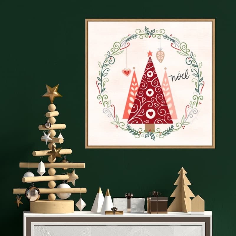 Hygge Christmas III by Noonday Design Canvas Art Framed - 22 x 22 in