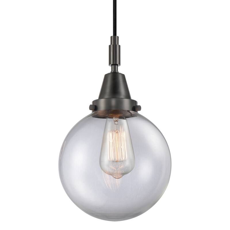 Innovations Lighting 447-1P-G202-8 Beacon 8" Wide Mini Pendant with - Matte Black
