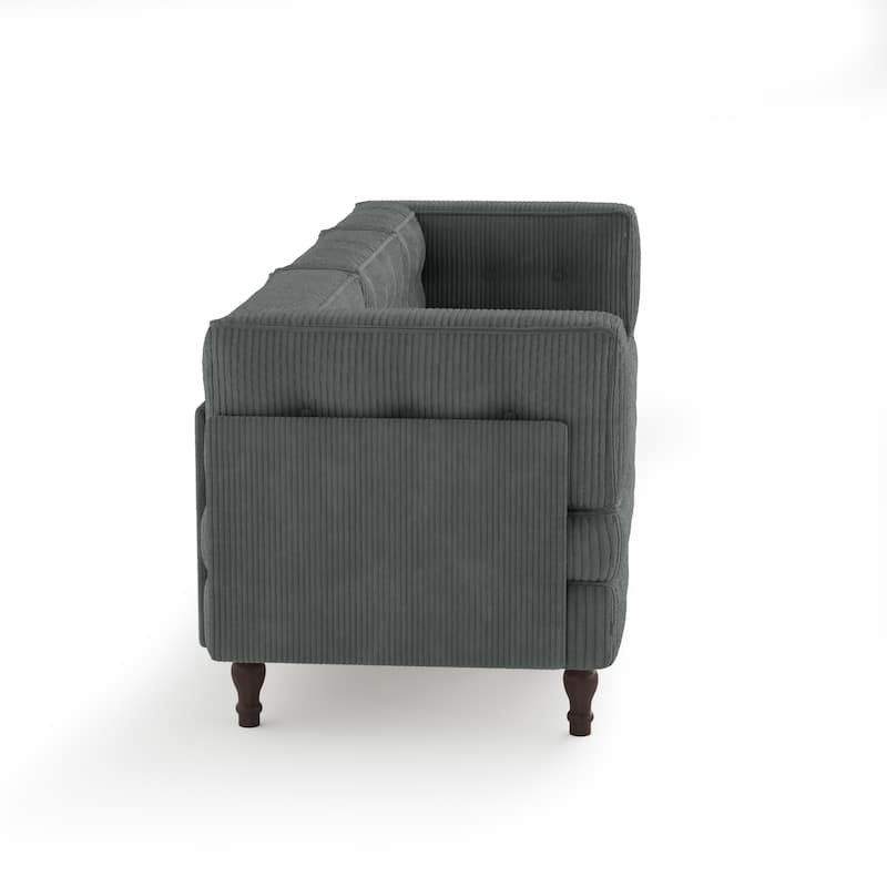 Oversized Modular Sectional Corduroy Fabric Tufted Sofa