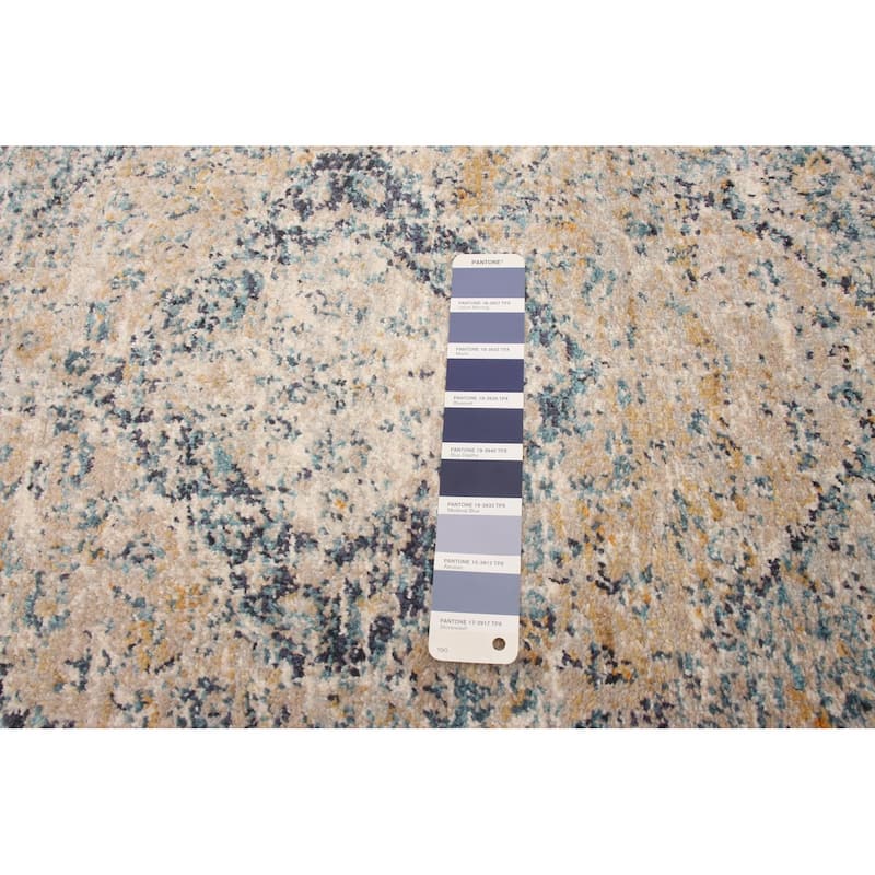 ECARPETGALLERY Machine Woven Bolivia Bijar Blue Rug - 2'2 x 8'0