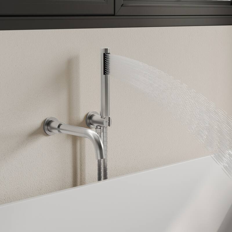 Wall-Mount Tub and Handheld Shower Faucet Set