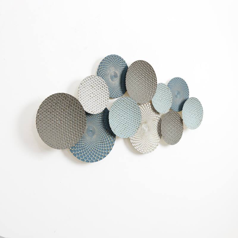 Distressed Multi-Color Pastels Abstract Metal Wall Decor