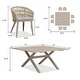 preview thumbnail 9 of 13, PURPLE LEAF PE Rattan Outdoor Patio Furniture Dining Set with All Aluminum Frame