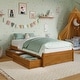 preview thumbnail 4 of 190, Barcelona Panel Platform Bed with Storage Drawers Light Toffee - Twin