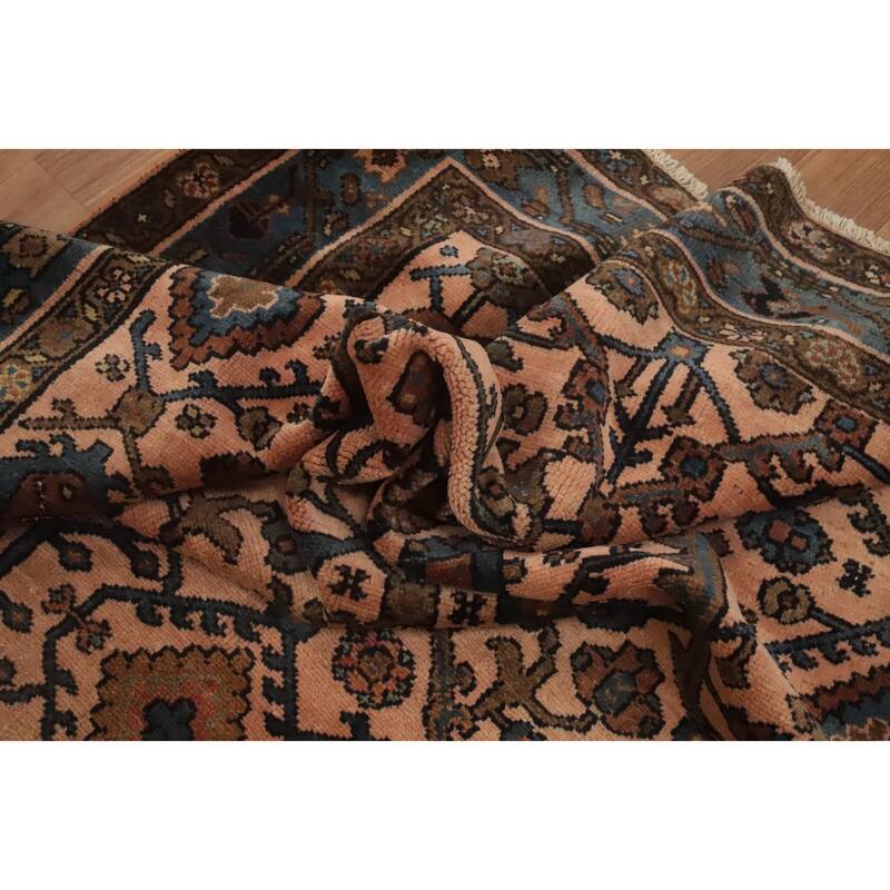 Hand Knotted Oriental 100% Wool Carpet Traditional Floral Peach Lilian Area Rug - 6' 6'' X 4' 5''